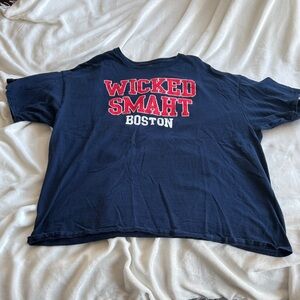 Wicked Smaht Boston Navy Blue T-Shirt